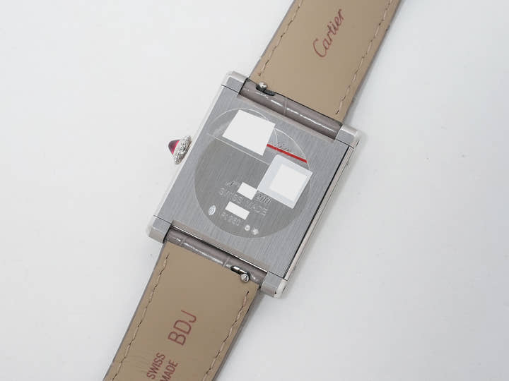 カルティエ タンク ノルマル Ref.WGTA0109 プラチナ シルバー文字盤 美中古 dsn7diuo