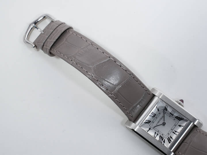 カルティエ タンク ノルマル Ref.WGTA0109 プラチナ シルバー文字盤 美中古 dsn7diuo