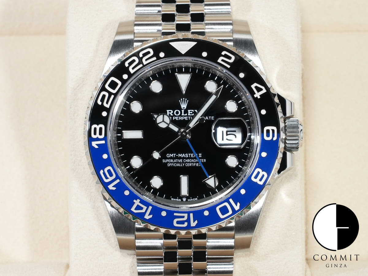 ロレックス GMTマスターII Ref.126710BLNR ステンレススチール ブラック文字盤 ジュビリーブレスレット 美中古 9wnua9vb
