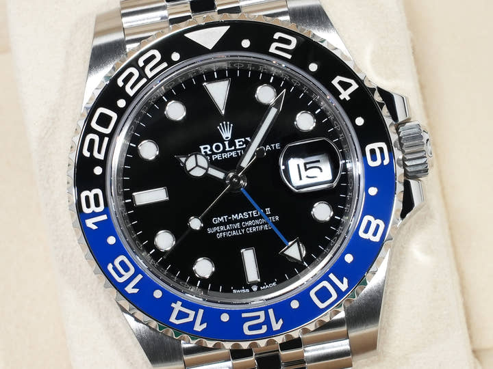 ロレックス GMTマスターII Ref.126710BLNR ステンレススチール ブラック文字盤 ジュビリーブレスレット 美中古 9wnua9vb