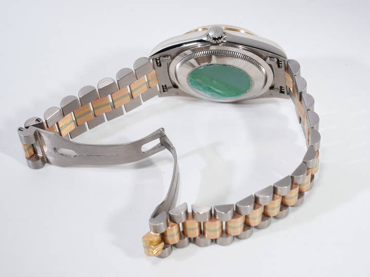 ロレックス デイデイト トリドール Ref.18239A BIC ホワイトゴールド/ピンクゴールド/イエローゴールド シャンパンx10Pダイヤ文字盤 中古 9cb5bwqx