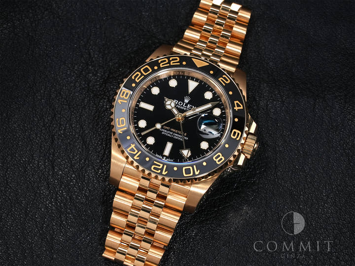 ロレックス GMTマスターII Ref.126718GRNR イエローゴールド ブラック文字盤 ジュビリーブレスレット 美品 qanjf5fw