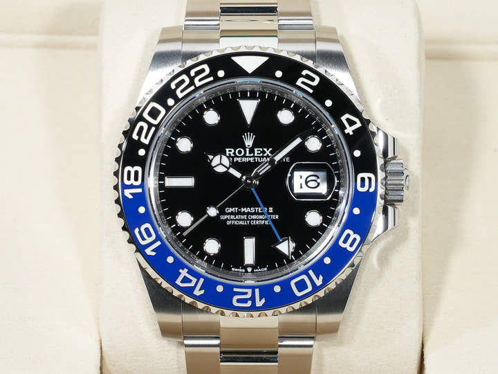 ロレックス GMTマスターII Ref.126710BLNR ステンレススチール ブラック文字盤 オイスターブレスレット 未使用 qu6vftsu