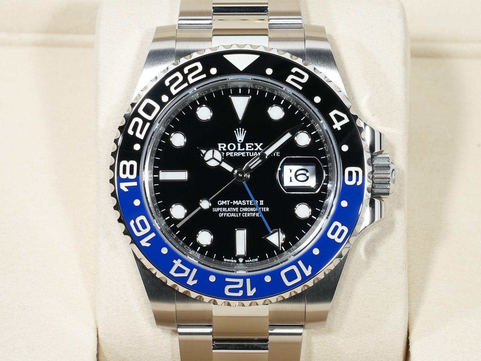 ロレックス GMTマスターII Ref.126710BLNR ステンレススチール ブラック文字盤 オイスターブレスレット 未使用 qu6vftsu