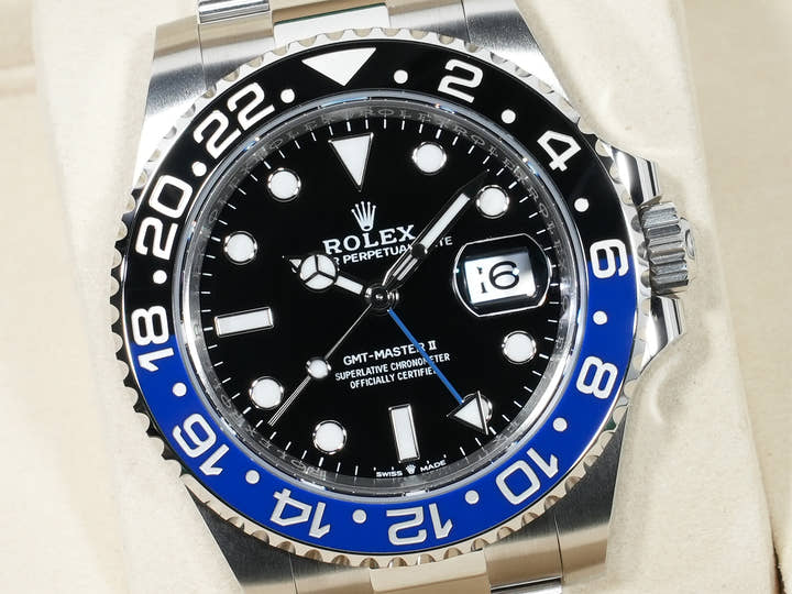ロレックス GMTマスターII Ref.126710BLNR ステンレススチール ブラック文字盤 オイスターブレスレット 未使用 qu6vftsu