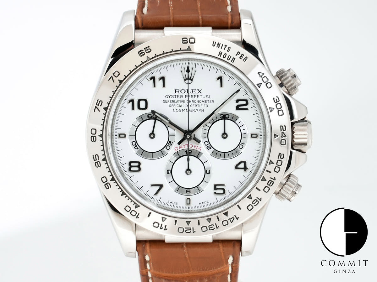 ロレックス デイトナ エルプリメロ Ref.16519 ホワイトゴールド ホワイトアラビア文字盤 美中古 7mci8sbd