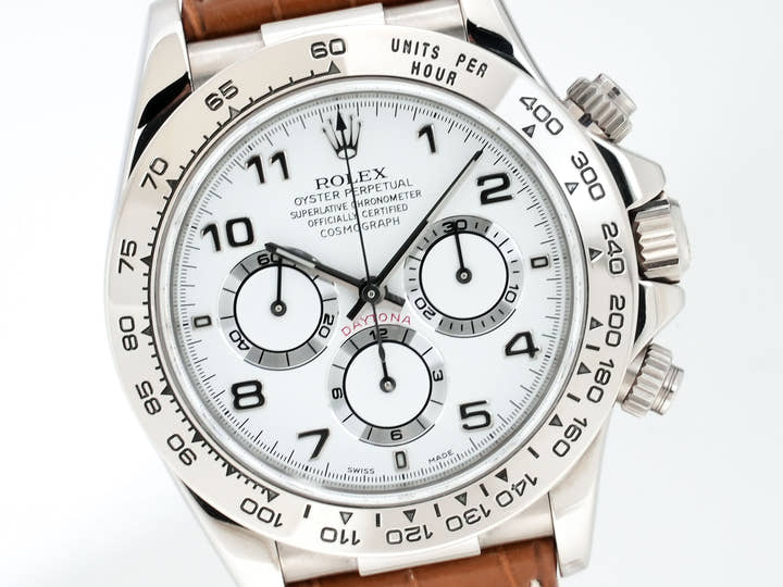 ロレックス デイトナ エルプリメロ Ref.16519 ホワイトゴールド ホワイトアラビア文字盤 美中古 7mci8sbd