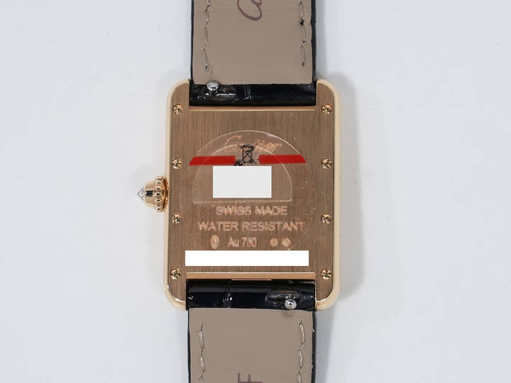 カルティエ タンク ルイ カルティエ SM Ref.WGTA0269 イエローゴールド ブラック×パヴェダイヤ文字盤 中古 wvd5ound