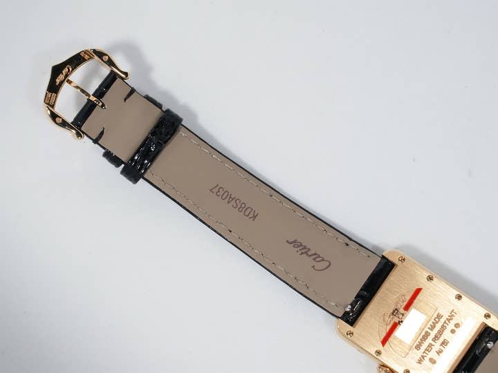 カルティエ タンク ルイ カルティエ SM Ref.WGTA0269 イエローゴールド ブラック×パヴェダイヤ文字盤 中古 wvd5ound