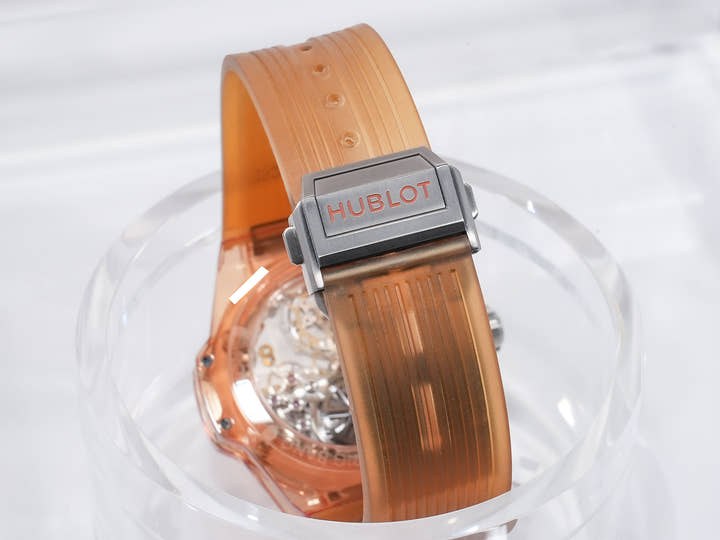 ウブロ ビッグ・バン トゥールビヨン オートマティック オレンジサファイア Ref.419.JO.0120.RT オレンジサファイア スケルトン文字盤 美品 oz4k4cbt