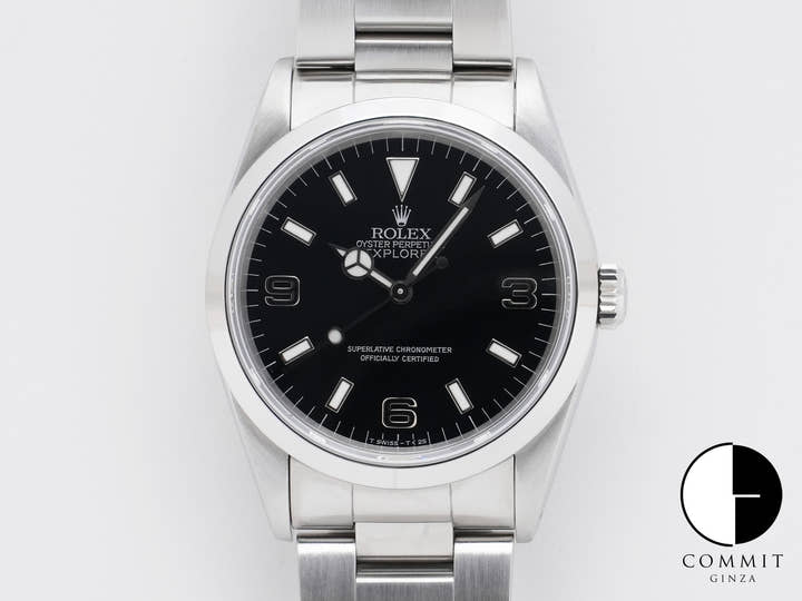 Rolex Explorer I Ref. 14270 Stainless Steel Black Dial Oyster Bracelet Excellent Condition zztdh5b2