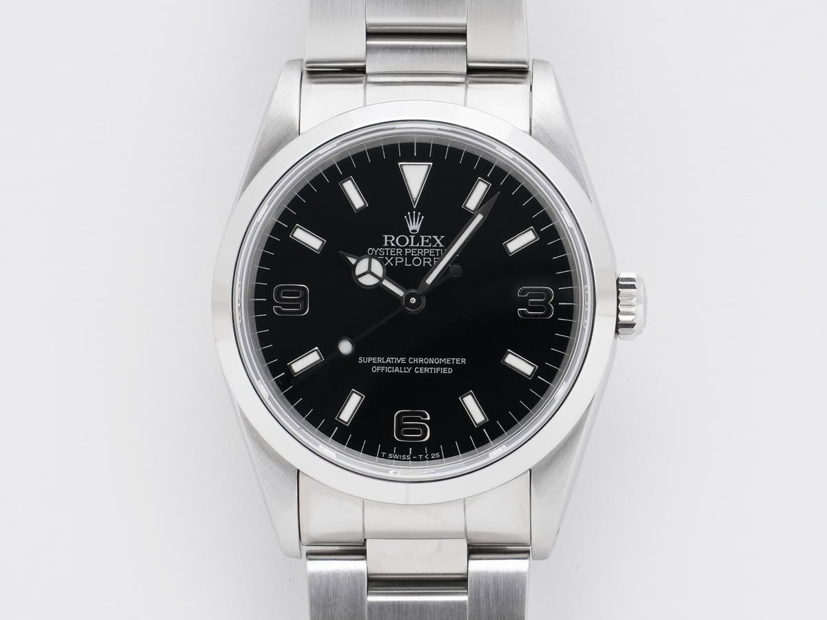 Rolex Explorer I Ref. 14270 Stainless Steel Black Dial Oyster Bracelet Excellent Condition zztdh5b2