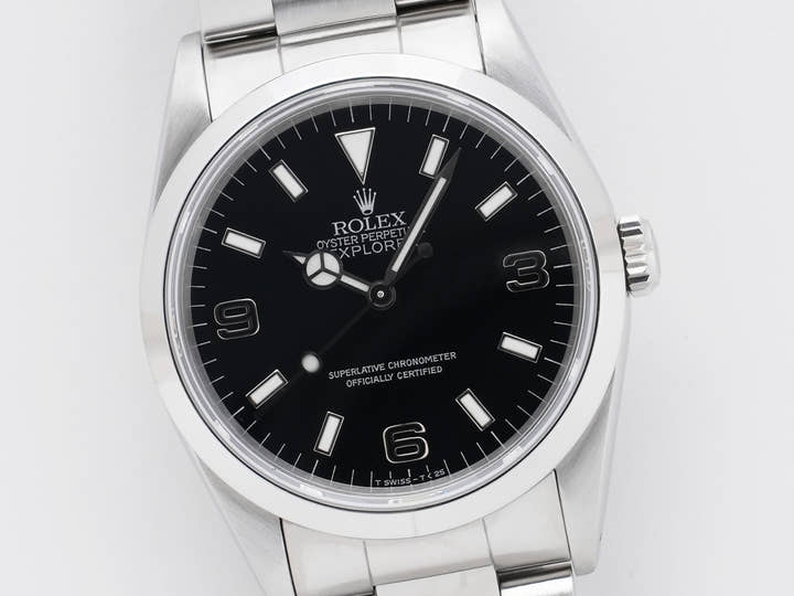 Rolex Explorer I Ref. 14270 Stainless Steel Black Dial Oyster Bracelet Excellent Condition zztdh5b2