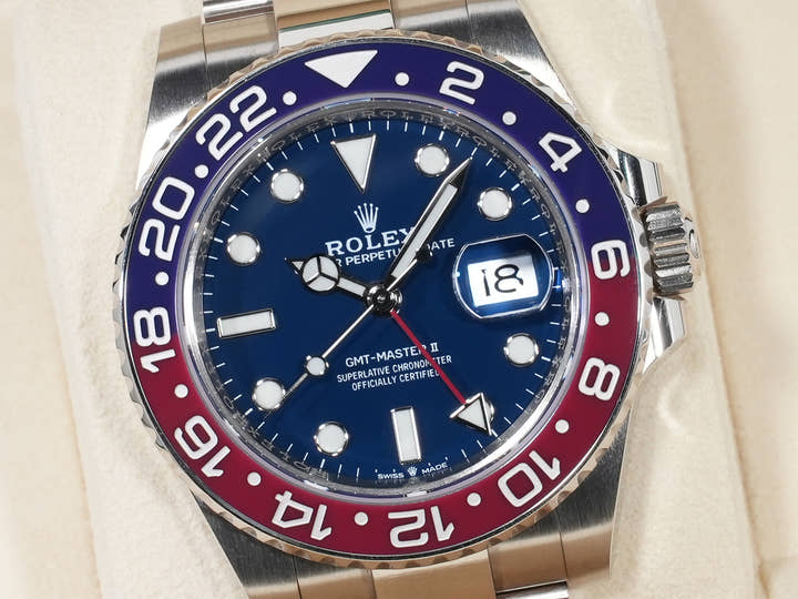 Pre-owned Rolex GMT-Master II Ref. 126719BLRO White Gold Midnight Blue Dial Oyster Bracelet cm2kysm6