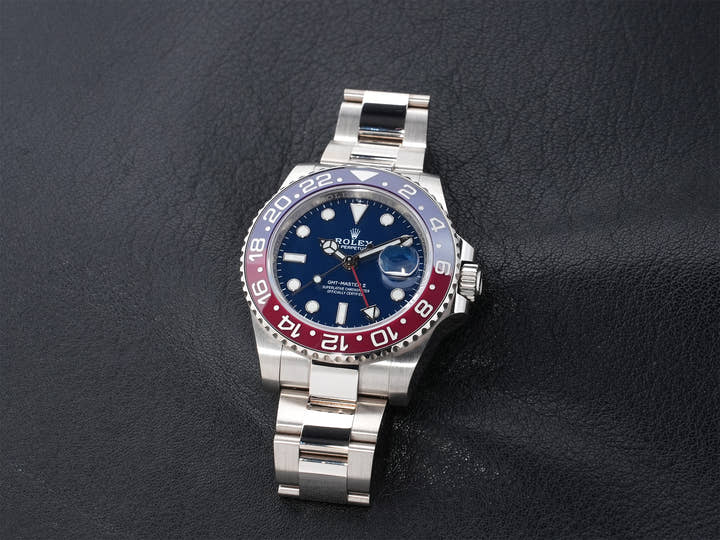 Pre-owned Rolex GMT-Master II Ref. 126719BLRO White Gold Midnight Blue Dial Oyster Bracelet cm2kysm6