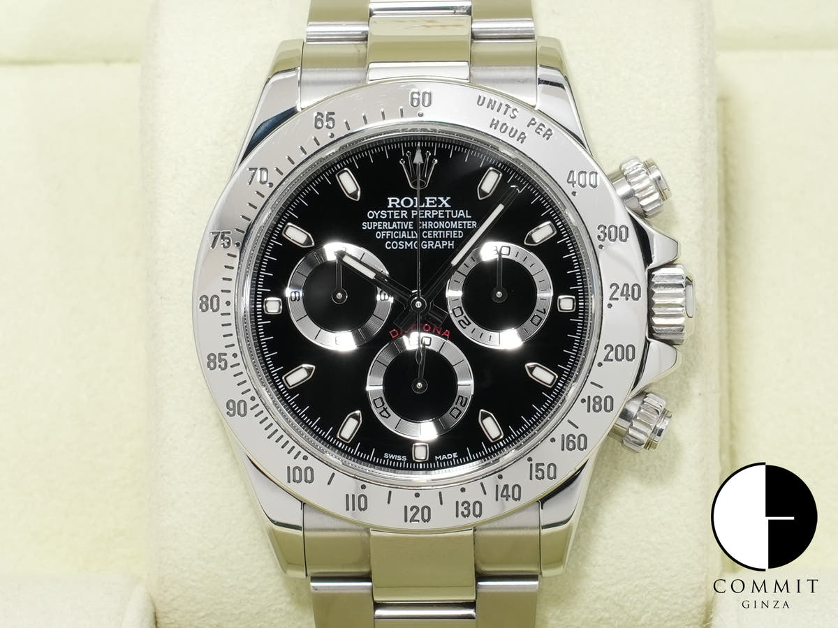 Rolex Daytona Ref. 116520 Stainless Steel Black Dial Pre-owned 44r6x2ym