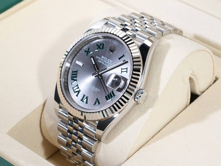 Rolex Datejust 41 Ref. 126334 Stainless Steel/White Gold Slate Roman Dial Jubilee Bracelet Unused xarmwdr3