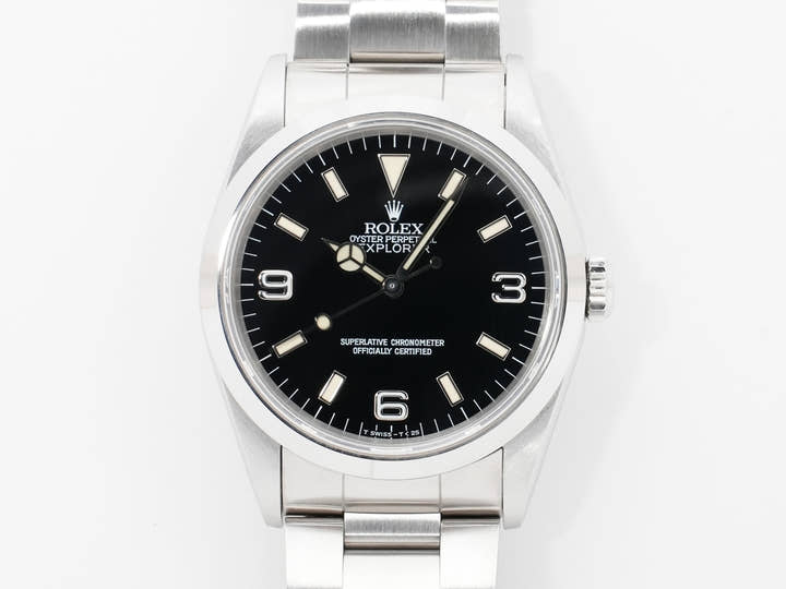 Rolex Explorer I Ref. 14270 Stainless Steel Black Dial Oyster Bracelet Excellent Condition bkqsx4ba