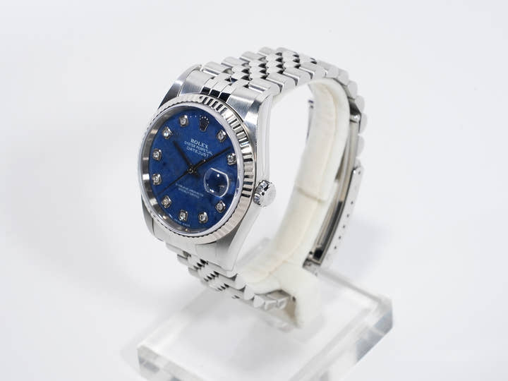 ロレックス デイトジャスト36 Ref.16234G ステンレススチール/ホワイトゴールド ソーダライト文字盤 ジュビリーブレスレット 美中古 vfjnkyhn