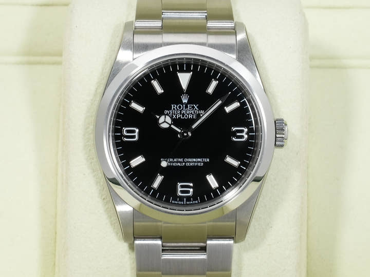 Rolex Explorer I Ref. 114270 Stainless Steel Black Dial Oyster Bracelet Unused qmu3g9ea