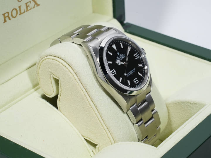 Rolex Explorer I Ref. 114270 Stainless Steel Black Dial Oyster Bracelet Unused qmu3g9ea