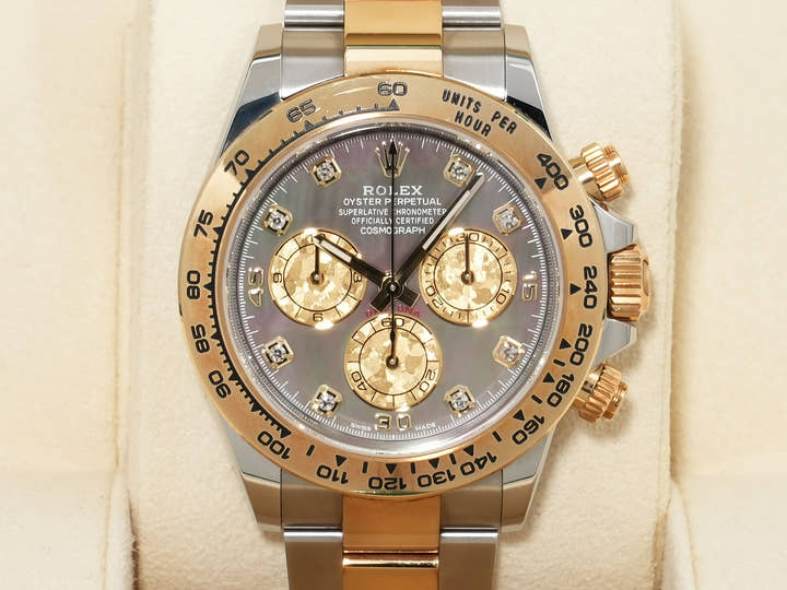 Pre-owned Rolex Daytona Ref. 116503NG Stainless Steel/Yellow Gold with Black Shell Dial (hvxa96pa)