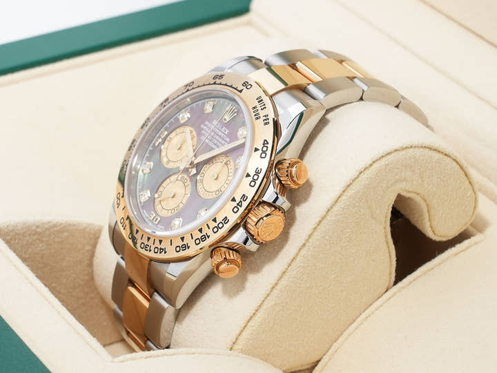 Pre-owned Rolex Daytona Ref. 116503NG Stainless Steel/Yellow Gold with Black Shell Dial (hvxa96pa)