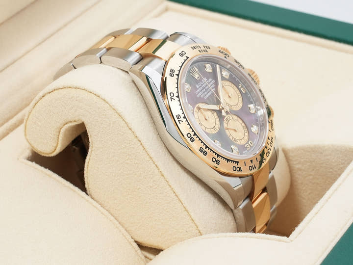 Pre-owned Rolex Daytona Ref. 116503NG Stainless Steel/Yellow Gold with Black Shell Dial (hvxa96pa)