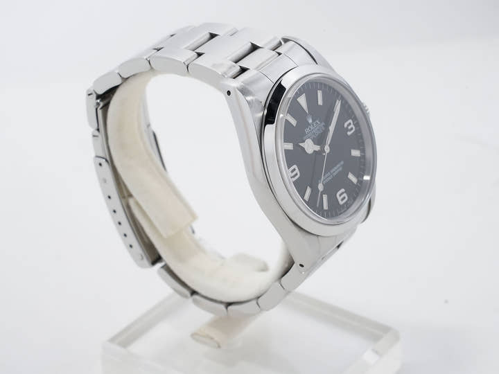 Pre-owned Rolex Explorer I Ref. 14270 Stainless Steel Black Dial Oyster Bracelet cc7mz8kt