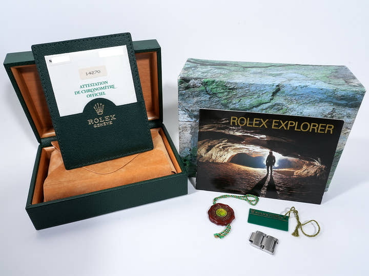 Pre-owned Rolex Explorer I Ref. 14270 Stainless Steel Black Dial Oyster Bracelet cc7mz8kt