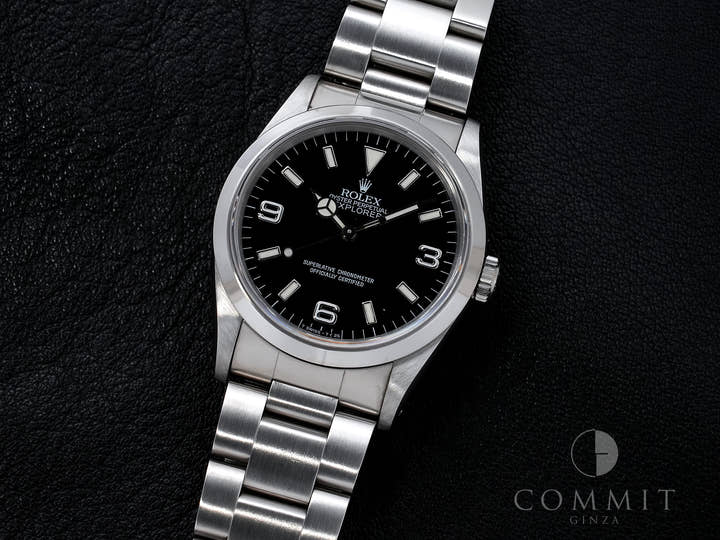 Pre-owned Rolex Explorer I Ref. 14270 Stainless Steel Black Dial Oyster Bracelet cc7mz8kt
