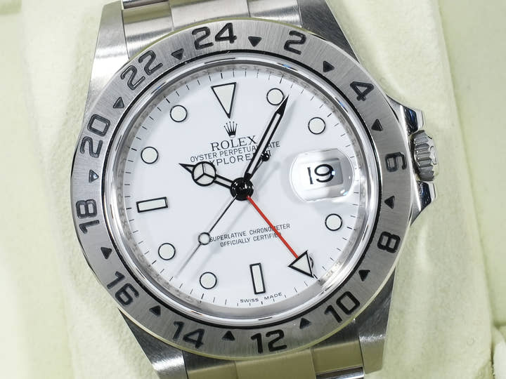 Rolex Explorer II Ref. 16570 Stainless Steel White Dial Oyster Bracelet Excellent Condition xh8hekz4