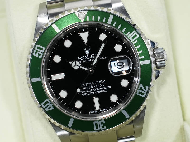 Rolex Submariner Date Ref. 16610LV Stainless Steel Black Dial Excellent Condition fk692b62