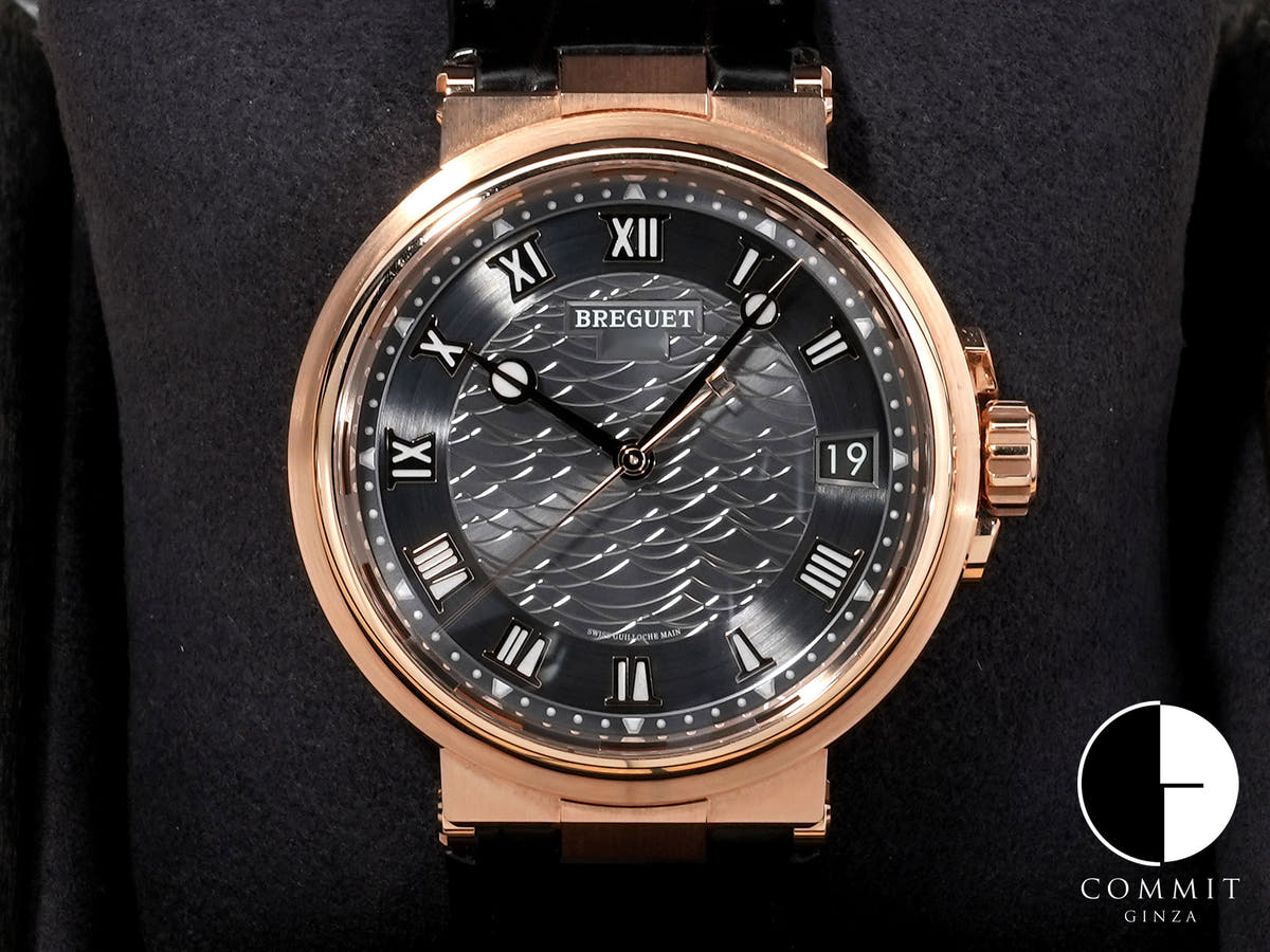 Breguet Marine Ref. 5517BR/G3/9ZU Rose Gold Slate Dial Excellent Condition uhjz2nrc