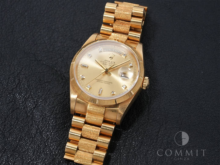 Rolex Day-Date Ref. 18248A Yellow Gold with Champagne Gold Dial, Pre-owned (w8fcggyj)