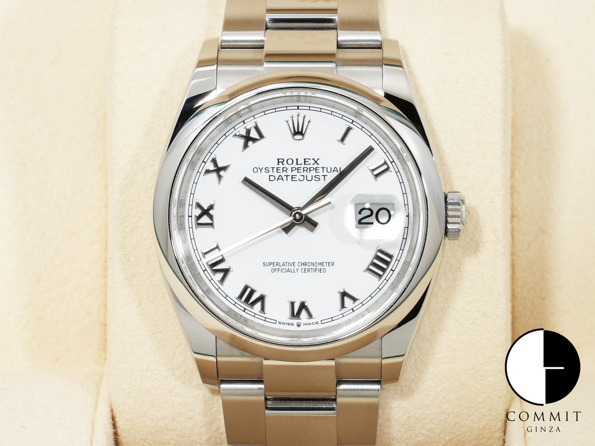 Pre-owned Rolex Datejust 36 Ref. 126200 Stainless Steel White Dial Oyster Bracelet qg6fipn3