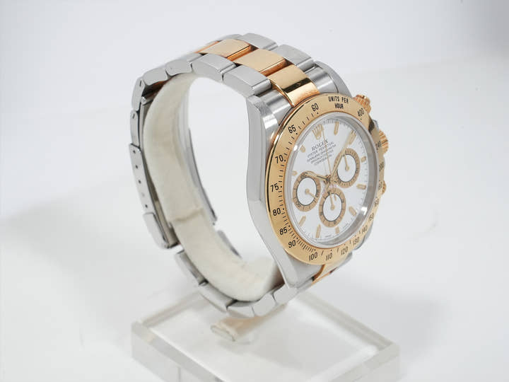 Pre-owned Rolex Daytona El Primero Ref. 16523 Stainless Steel/Yellow Gold White Dial 3gj5qqru