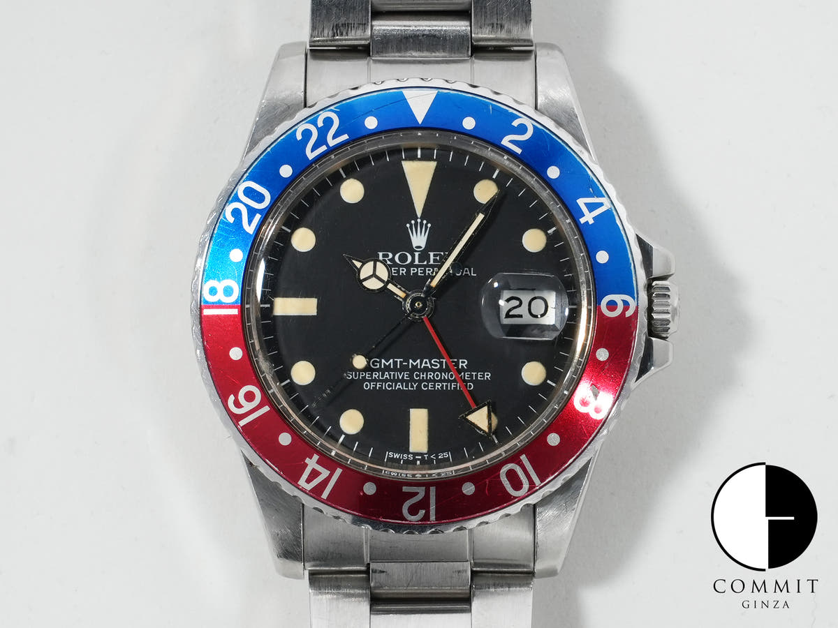 Pre-owned Rolex GMT-Master Ref. 16750 Stainless Steel Black Dial Oyster Bracelet t76optc5