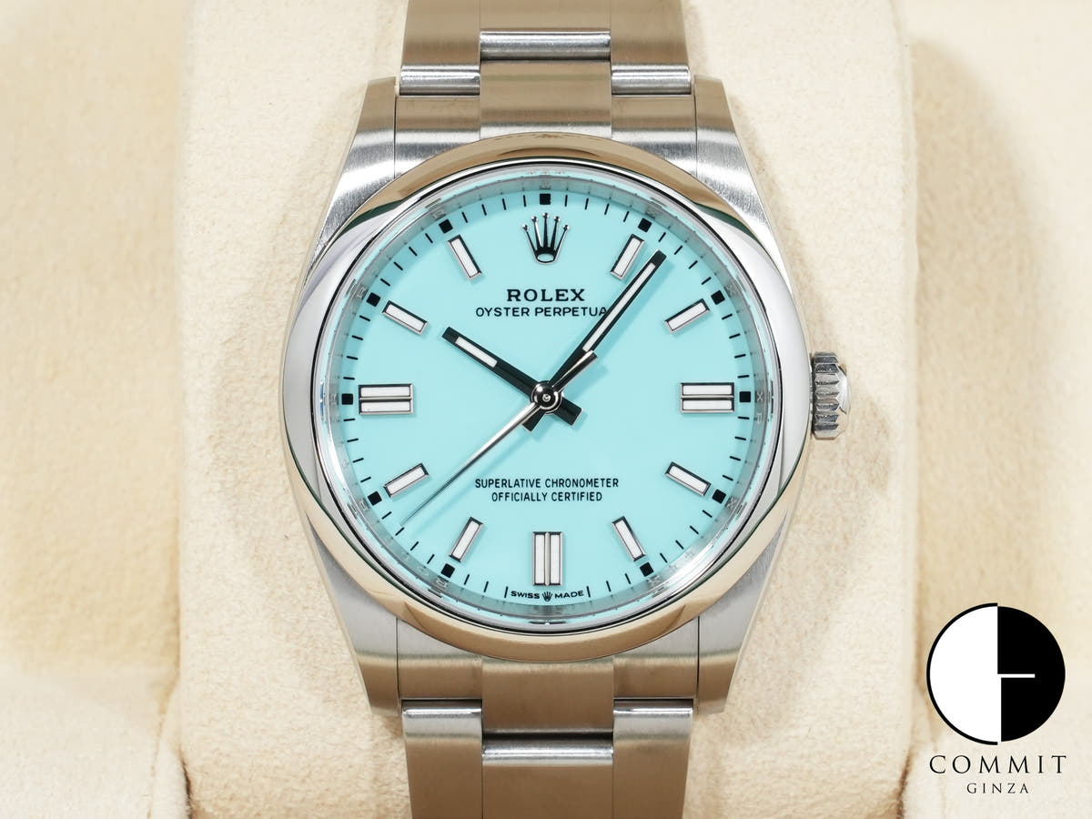 Rolex Oyster Perpetual 36 Ref. 126000 Stainless Steel Turquoise Dial Excellent Condition e6jz3s6e