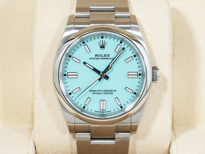 Rolex Oyster Perpetual 36 Ref. 126000 Stainless Steel Turquoise Dial Excellent Condition e6jz3s6e