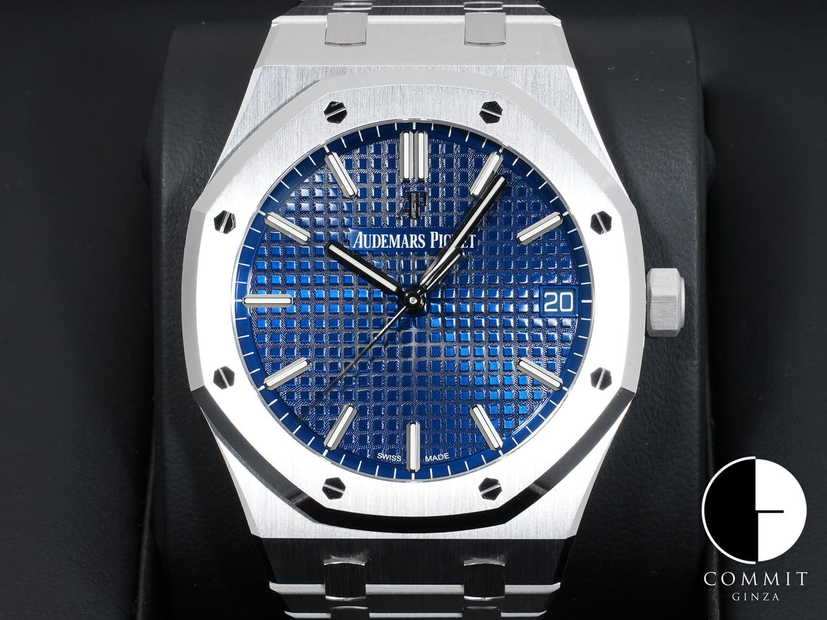 オーデマピゲ ロイヤルオーク Ref.15503BC.OO.1220BC.01 ホワイトゴールド ブルー文字盤 極美品 dt9u75er