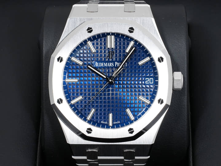 オーデマピゲ ロイヤルオーク Ref.15503BC.OO.1220BC.01 ホワイトゴールド ブルー文字盤 極美品 dt9u75er