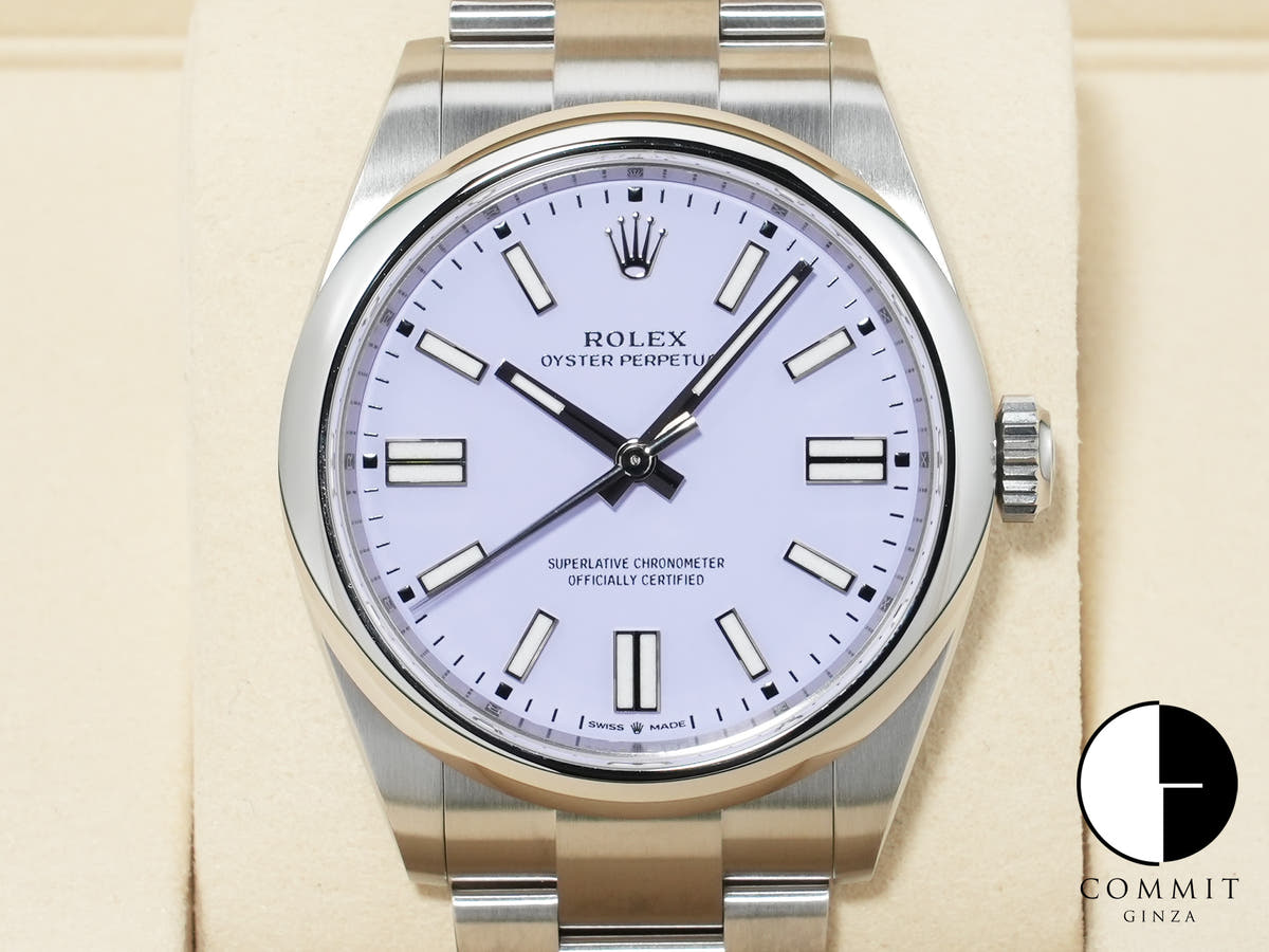 Rolex Oyster Perpetual 41 Ref. 134300 Stainless Steel Lavender Dial Unused 26hrjzaz
