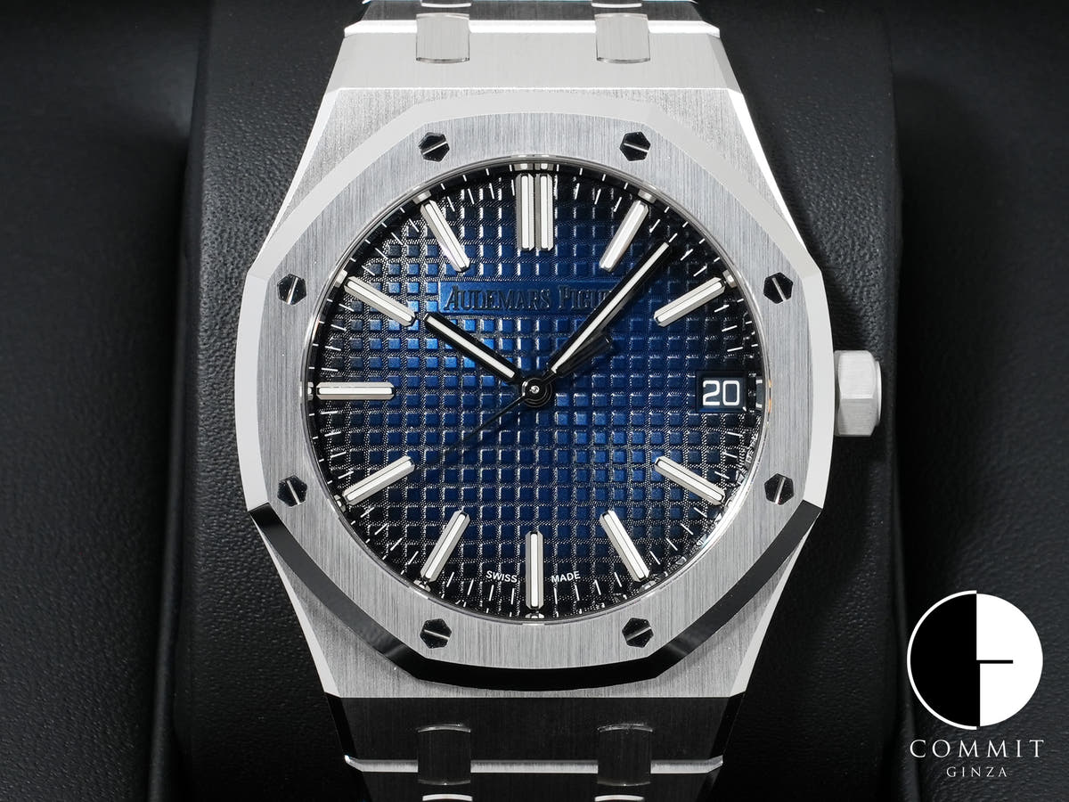 オーデマピゲ ロイヤルオーク Ref.15510BC.OO.1320BC.04 ホワイトゴールド スモークブルー文字盤 未使用 bf7gv4tx