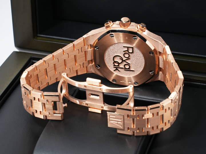 オーデマピゲ ロイヤルオーク クロノグラフ Ref.26715OR.OO.1356OR.01 ピンクゴールド ナイトブルー文字盤 未使用 73u4tcrp