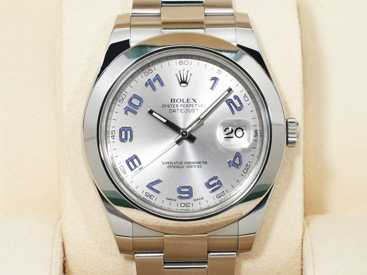 Pre-owned Rolex Datejust II Ref. 116300 Stainless Steel with Silver Arabic Dial and Oyster Bracelet (rau4ij8u)