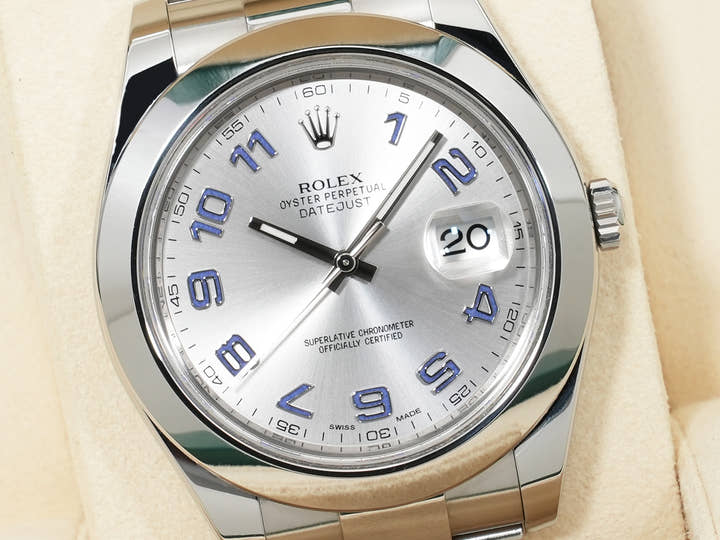 Pre-owned Rolex Datejust II Ref. 116300 Stainless Steel with Silver Arabic Dial and Oyster Bracelet (rau4ij8u)