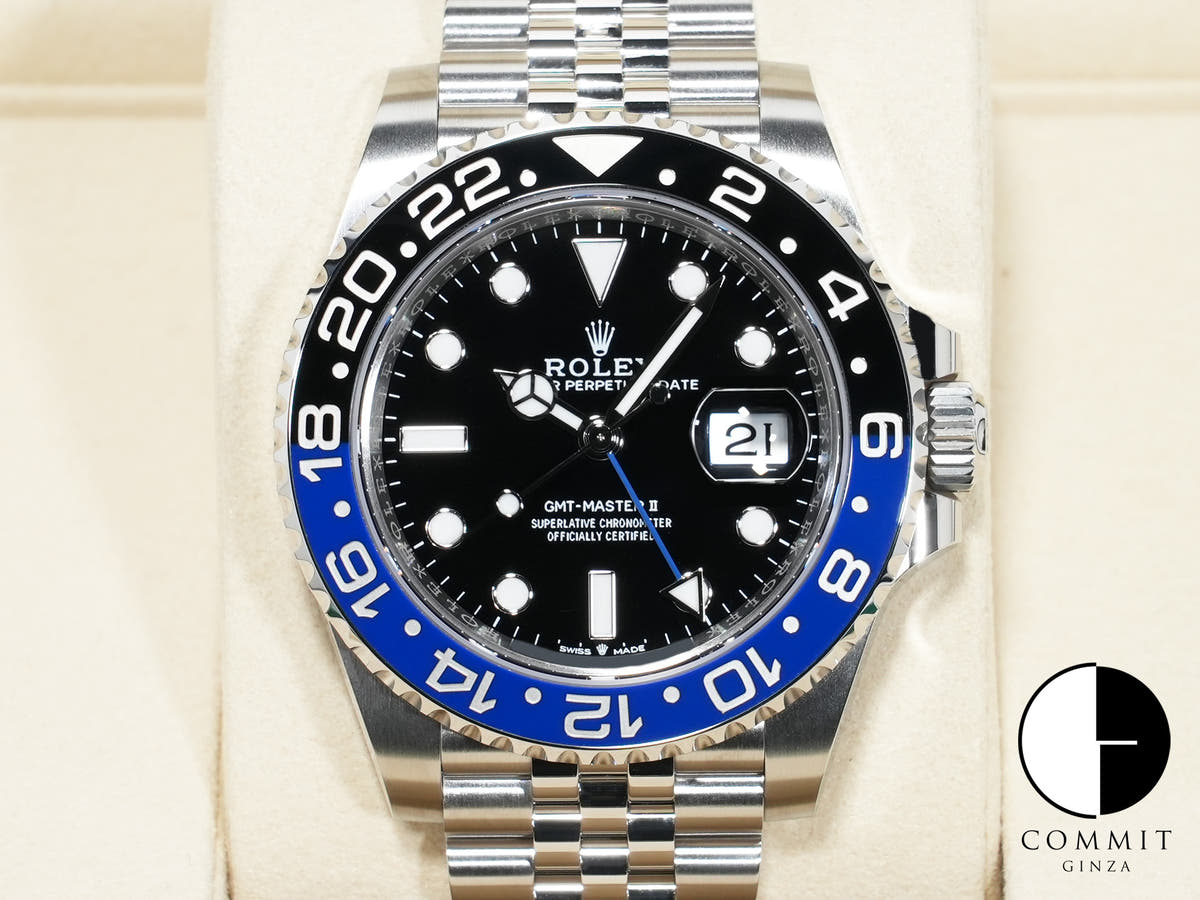 ロレックス GMTマスターII Ref.126710BLNR ステンレススチール ブラック文字盤 ジュビリーブレスレット 未使用 o7tfwnfg