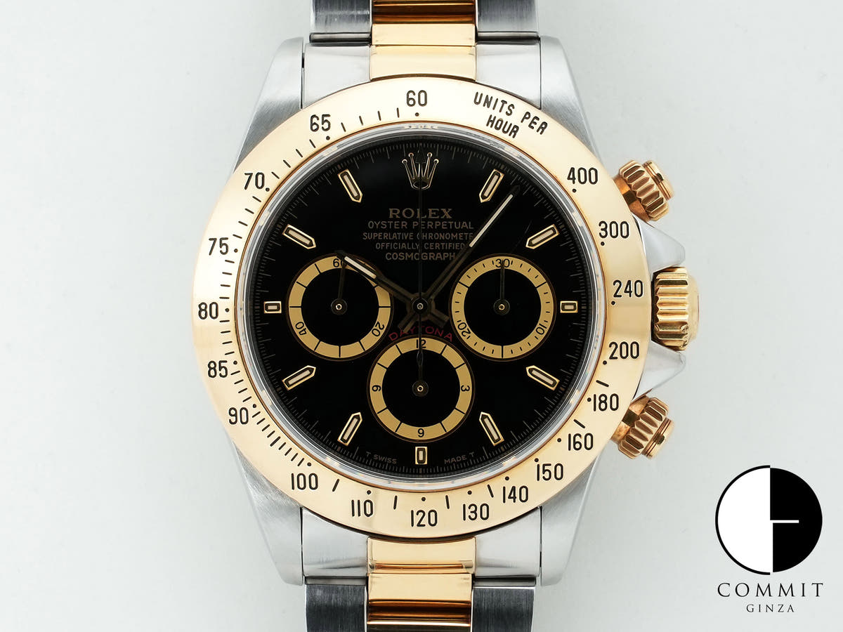 ロレックス デイトナ エルプリメロ Ref.16523 ステンレススチール/イエローゴールド ブラック文字盤 中古 qgfwi6i9
