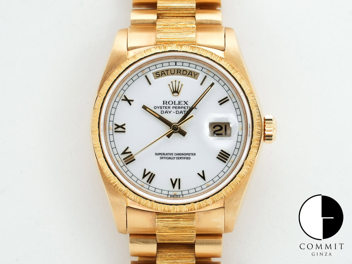 ロレックス デイデイト Ref.18078 イエローゴールド ホワイトローマン文字盤 中古 akvtr2yx
